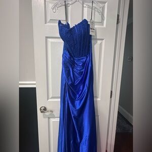 New With Tags Sherri Hill Prom Dress Style 55419 Royal Blue Size 12